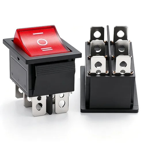 Vista 31 de Twidec /6 interruptores basculantes de 12 V de encendido/apagado de barco CA 6A/250V 10A/125V SPST 2 pines 2 posiciones interruptor de palanca