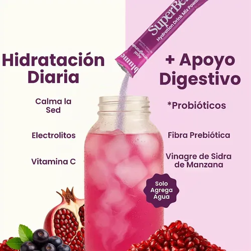 Vista 3 de Blume Paquete variado de hidratación SuperBelly – Fresa, Açaí, Limón
