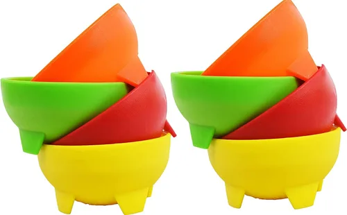 Vista 8 de Juego de 6 cuencos de salsa negra. 4.5 pulgadas de diámetro, cuencos de 12 onzas perfectos para fiestas, eventos o uso regular. Ideal para salsas