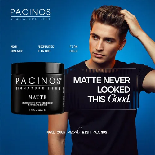 Vista 5 de Pacinos Pasta mate DRYFI No-Shine - Pasta de peinado con acabado mate para hombre