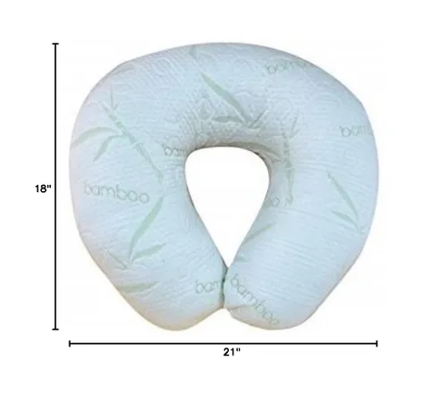 Vista 5 de All American Collection Almohada de viaje de bambú de bambú de poliéster suave cómoda de felpa suave para mamá bebé niño pequeño