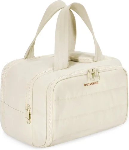 Vista 24 de BAGSMART Bolsa de Aseo de Viaje, Bolsa de Aseo Resistente para Mujeres, Bolsas de Aseo Ampliamente Abiertas y Esponjosas para Viajar, Organizador