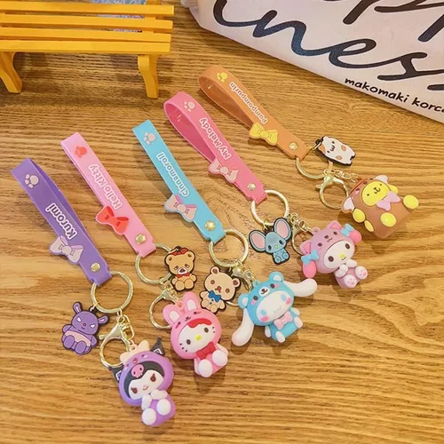 Vista 5 de friending events Lindos accesorios kawaii, llavero de anime, dijes de personajes de dibujos animados, llaveros para mujeres y niñas