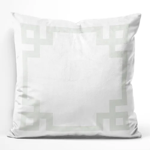 Vista 49 de Funda de almohada rectangular con cremallera en un lado impreso de 12 x 16 pulgadas, color blanco y rosa intenso Rosa fucsia