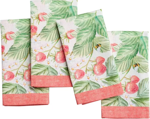 Vista 139 de Maison d' Hermine Juego de 4 servilletas de tela 100% algodón, suaves y duraderas, servilletas cuadradas reutilizables para uso diario, lavables