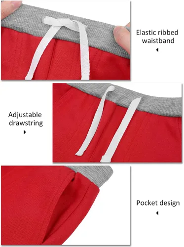 Vista 3 de Resinta Paquete de 4 pantalones cortos de punto para bebés y niños pequeños, pantalones cortos deportivos con bolsillo