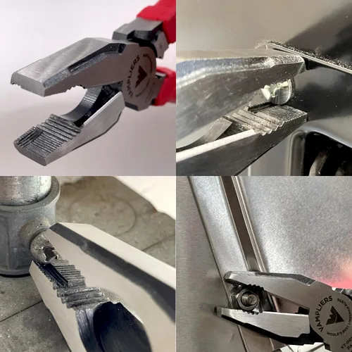 Vista 5 de VAMPLIERS Alicates de corte lateral de 9" para operarios con crimpador. Fabricados en Japón. Diseño de alto apalancamiento y resistencia