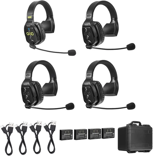 Vista 27 de Saramonic WiTalk-WT2D Full Duplex Wireless Intercom Headset System para 2 Personas 1.9GHz Comunicación Intercomunicador Auriculares con Estuche