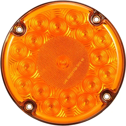 Vista 2 de Partsam 2 luces traseras LED redondas de 7 pulgadas para remolque, 17 luces LED impermeables para estacionamiento, luces intermitentes con juntas