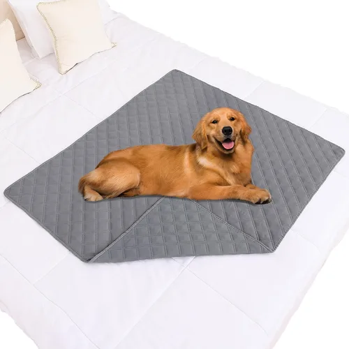 Vista 75 de Smiry Funda Impermeable para Cama de Perro Manta para Mascotas, Manta Suave y Lavable para Perros para Muebles Cama Sofá Sofá Reversible, a Cuadros