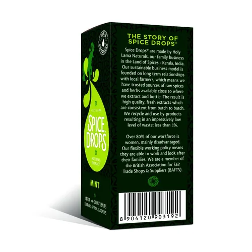 Vista 3 de Holy Lama Gotas de especias con extracto de menta (0.2 fl oz)