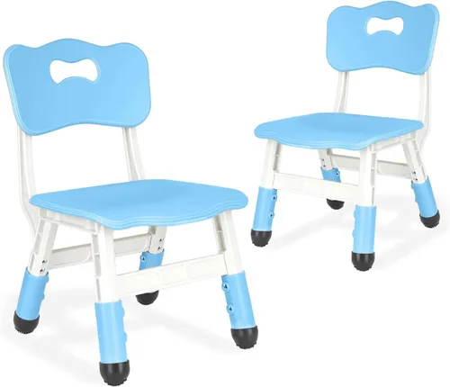 Vista 16 de Silla para niños de altura ajustable, sillas para niños de 2 a 8 años con fundas para pies para el hogar, aula, jardín de infantes y lugares