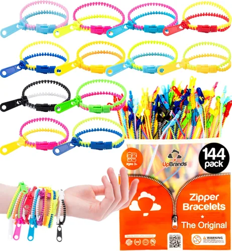 Vista 12 de UpBrands 72 regalos de fiesta para niños, pulseras con cremallera mejorada, juguetes para ansiedad para TDAH, regalos para niños, kit a granel