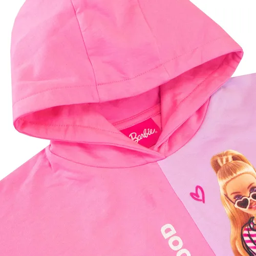 Vista 4 de Barbie Vestido con capucha para niñas, ropa de día para niños
