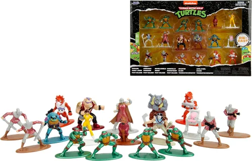 Vista 2 de Jada TMNT - Paquete de 18 figuras Wave 2 de 1.65 pulgadas fundidas a presión Nano Metalfigs, juguetes para niños y adultos
