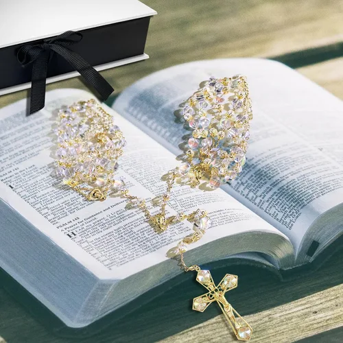 Vista 5 de Lazo para boda,Lazo de boda para regalo de ceremonia,Rosario Lazos para Boda Católica,Lazos Para Bodas De Iglesia Para Novios,Lazo para ceremonia