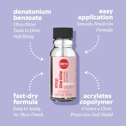 Vista 8 de Onyx Professional Stop the Bite Nail Biting Prevention Polish, 0.5 Fl Oz