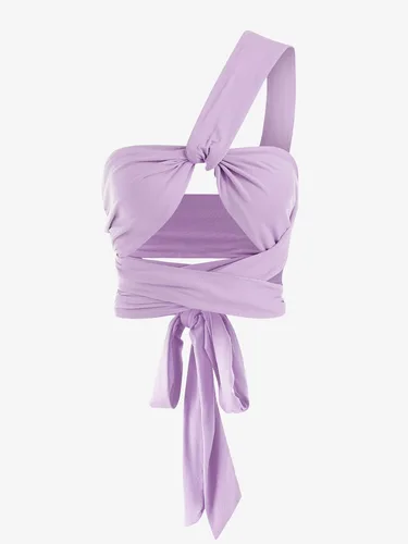 Vista 4 de ZAFUL Tops bandeau de verano para mujer 2024, corsé de moda, trajes de vacaciones Y2K halter sexy para salir club, talla única