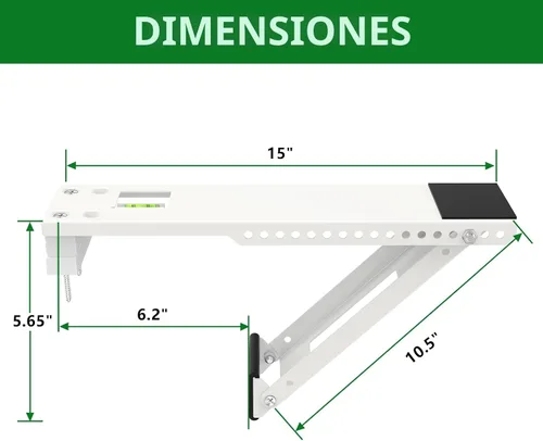 Vista 2 de Soporte de aire acondicionado de ventana, soportes universales de ventana de unidad de CA, ligeros, hasta 85 libras.
