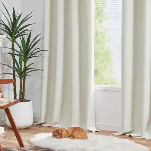 Vista 9 de jinchan Cortinas 100% opacas para dormitorio, sala de estar, cortinas opacas de lino de 63 pulgadas de largo, cortinas de oscurecimiento