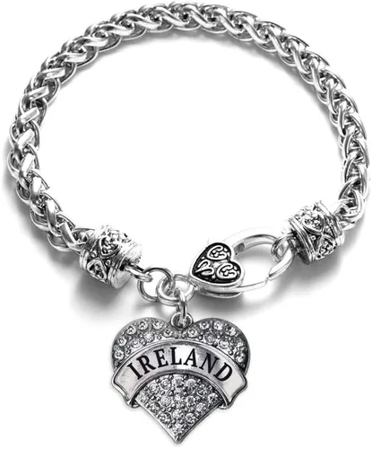 Vista 56 de Inspired Silver - Pulsera de plata con dije de corazón pavé con joyas de circonita cúbica