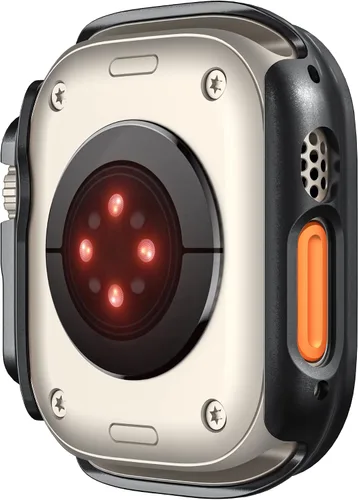 Vista 8 de Funda rígida de policarbonato compatible con Apple Watch Ultra 3/2/1 de 1.732 pulgadas, resistente a impactos, a prueba de golpes, con borde