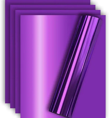Vista 26 de Vinilo de transferencia de calor Aqua Foil HTV para playera 12" X 10" (Paquete de 5), fácil de desmalezar, tamaño garantizado