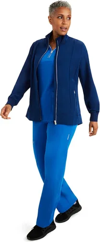 Vista 3 de Healing Hands Womens Scrub Jacket 2 Pocket HH360 5067 Carly Zip Up Stylish Women Jacket
