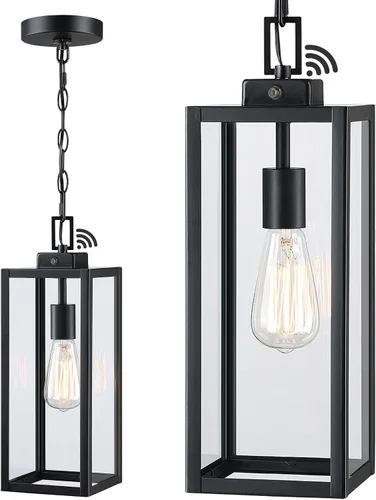 Vista 9 de 13 Inch Outdoor Pendant Light Dusk to Dawn Hanging Porch Light for Entrance Front Door Photocell Pendant Lights for Porch Dusk to Dawn Hanging