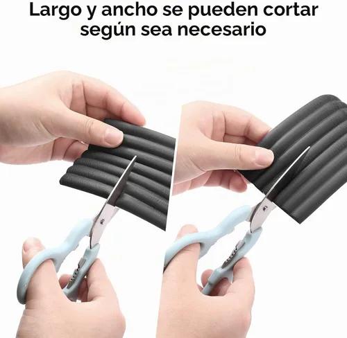 Vista 6 de Protector de esquina de borde a prueba de bebé, acolchado de 16.4 pies con adhesivo 3M, acolchado de espuma de goma suave extra ancho, muebles Negro