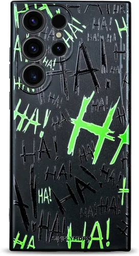 Vista 12 de SIMPLYMDRN Funda delgada para Samsung S23, diseño de Joker Haha, funda genial para hombre, funda de diseñador de villanos de superhéroes, delgada