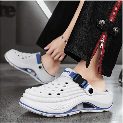 Vista 2 de Zueco unisex transpirable antideslizante, zapatos de jardín para hombre y mujer con soporte de arco para trabajo al aire libre, playa, casual
