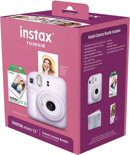 Vista 3 de Fujifilm Instax Mini 12 Purple Holiday Bundle 2023