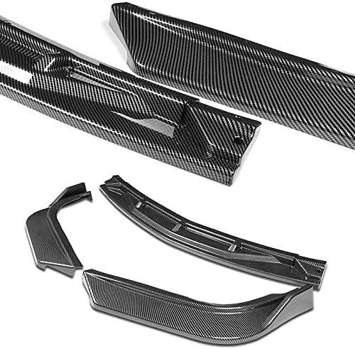 Vista 2 de Kit de 3 piezas de parachoques delantero Infiniti G37 Coupe/2DR, alerón de protección con moldura divisora estilo STP, difusor de aire y barbilla
