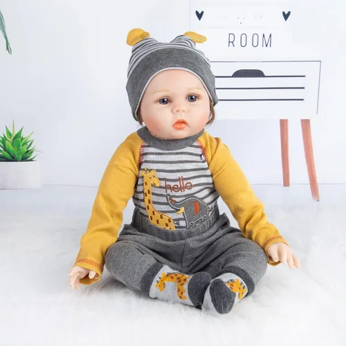 Vista 6 de Ropa de muñeca Reborn para muñecas de bebé recién nacido de 22 a 24 pulgadas, juegos de 4 piezas