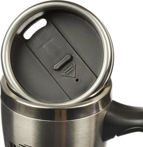 Vista 3 de Taza de viaje de acero inoxidable Christian Art Gifts con aislamiento al vacío de doble pared, taza de café con tapa y asa de 16 oz, sin BPA, sin