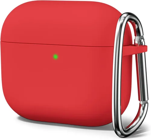 Vista 25 de Oakxco Funda de silicona para Airpods 3, bonita funda rígida femenina para Airpods de 3ª generación con llavero, gel de goma colorido suave de TPU