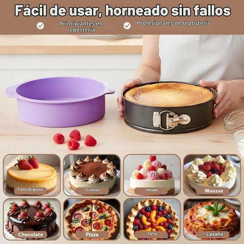 Vista 6 de Springform - Molde antiadherente para tarta de queso de 9 pulgadas