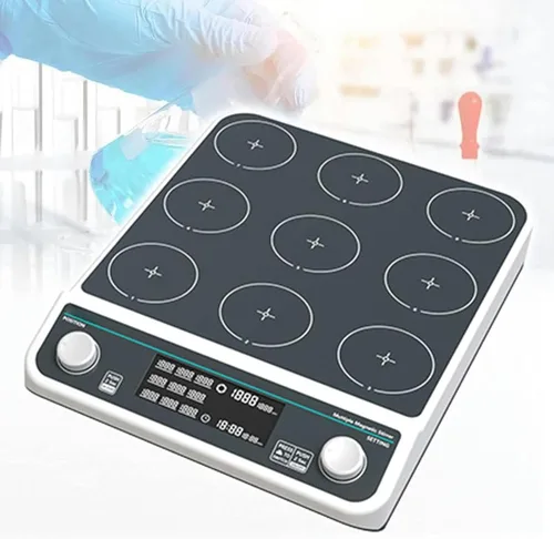 Vista 7 de Multi-Position Magnetic Stirrer, Laboratory Magnetic Mixer, Synchronizable & Asynchronous Run, Strong Magnetic Force, Rotating Speed/Timing(Mms4)