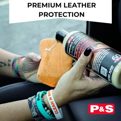 Vista 2 de P & S Professional Detail Products Acondicionador y protector de cuero de primera calidad - Revive y reacondiciona el cuero - Protección UV y aroma