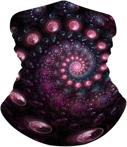 Vista 2 de Bufanda de arte fractal máscara de planeta psicodélico bufanda para adultos cubierta facial para hombres máscara de polaina máscara de gator bandana