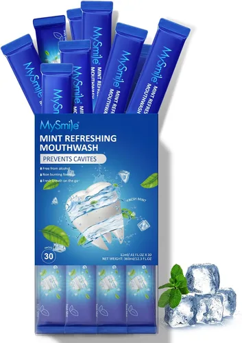 Vista 13 de MySmile - Enjuague bucal para dientes sensibles, lavado bucal nano hidroxiapatita, tamaño de viaje, sin flúor ni alcohol, remineralizante para mayor