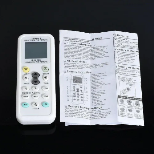 Vista 2 de Control remoto universal de aire acondicionado compatible con Mitsubishi Toshiba HITACHI FUJITSU Daewoo LG Sharp Samsung ELECTROLUX SANYO AUX GREE
