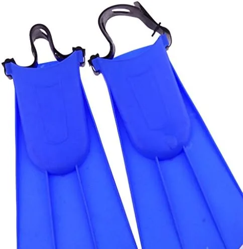 Vista 4 de Adultos Aletas Ajustables Natación Buceo Herramientas de Aprendizaje - Azul, L