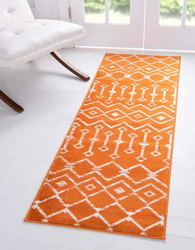 Vista 31 de Unique Loom Enrejado Marroquí Colección Trellis Geométrica Transicional Beige/Marfil Alfombra Área (10 pies 8 pulgadas x 16 pies 5 pulgadas)