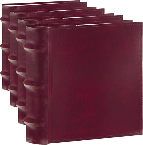 Vista 6 de Pioneer Photo Albums Álbum de fotos de cuero regenerado europeo de 100 bolsillos para impresiones de 4 x 6 pulgadas, color negro