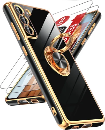 Vista 131 de LeYi Funda para iPhone XR: con Protector de Pantalla de Vidrio Templado [Paquete de 2] Soporte de Anillo Giratorio de 360°, Soporte Magnético