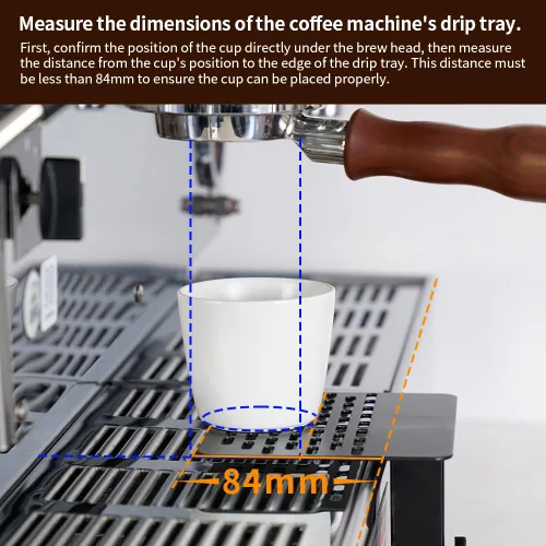 Vista 4 de watchget Bastidor de pesaje de café electrónico, altura ajustable, acero inoxidable, báscula de café, soporte para máquina de café expreso, bastidor