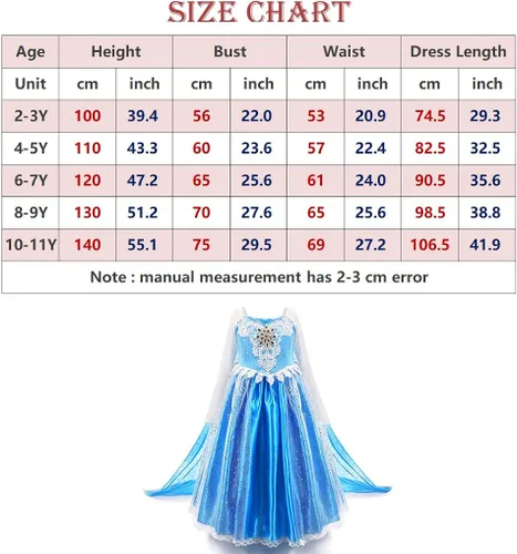 Vista 3 de TYHTYM Princess Costumes Little Girls Dress Up Fancy Halloween Christmas Party