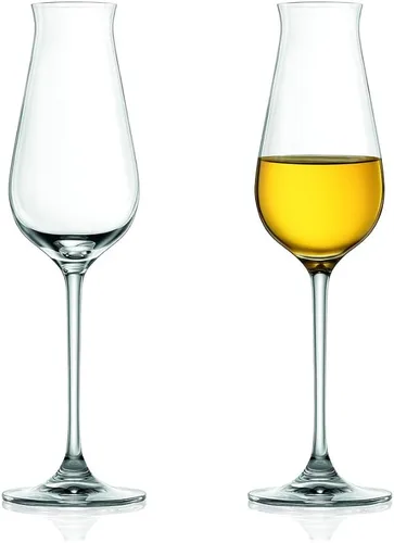 Vista 5 de LEMONSODA Specialty - Vasos de vino espumoso y mimosa, 100 % cristal real, para degustación de tequila/whisky, copas de champán para boda, aptas
